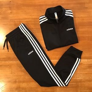 ADIDAS Women's Black 3-Stripes Track Suit